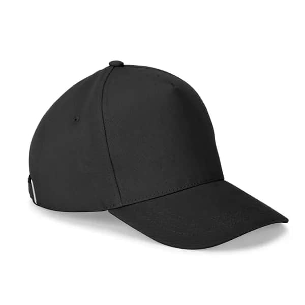 Kappe aus 100% Baumwolle (260gsm) mit 5 Segmenten - ASHTON - Schwarz