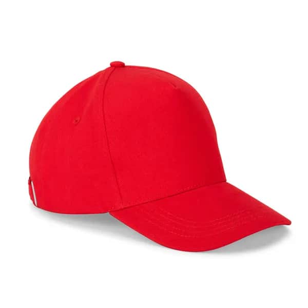 Kappe aus 100% Baumwolle (260gsm) mit 5 Segmenten - ASHTON - Rot