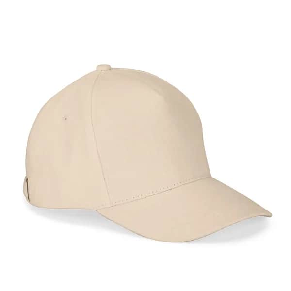 Kappe aus 100% Baumwolle (260gsm) mit 5 Segmenten - ASHTON - Beige