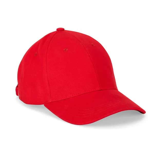 Kappe aus 100 % Baumwolle (260 g/m²) mit 6 Paneelen - NATHAN - Rot