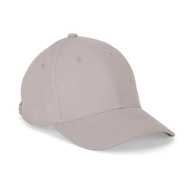 Kappe aus 100 % Baumwolle (260 g/m²) mit 6 Paneelen - NATHAN - Hellgrau