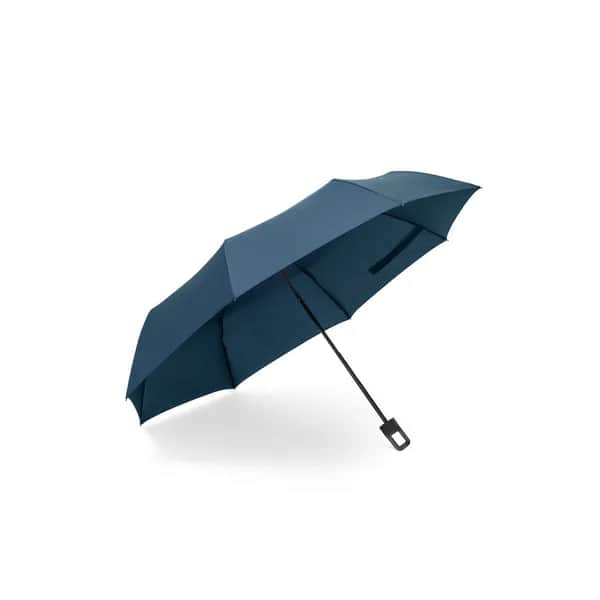 21-Zoll-Regenschirm aus recyceltem Polyester (100 % rPET) 190T winddichtem Pongee - GEORGE - Blau