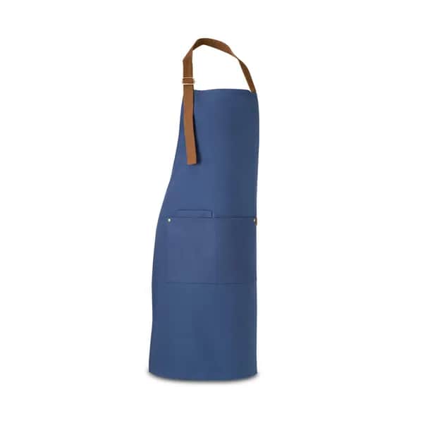Schürze aus 100% Canvas-Baumwolle (300 g/m²) mit Metalldetails - VESPER - Blau