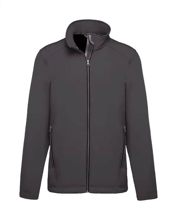 Doppellagige Softshelljacke - KA424 - dunkelgrau (-80)