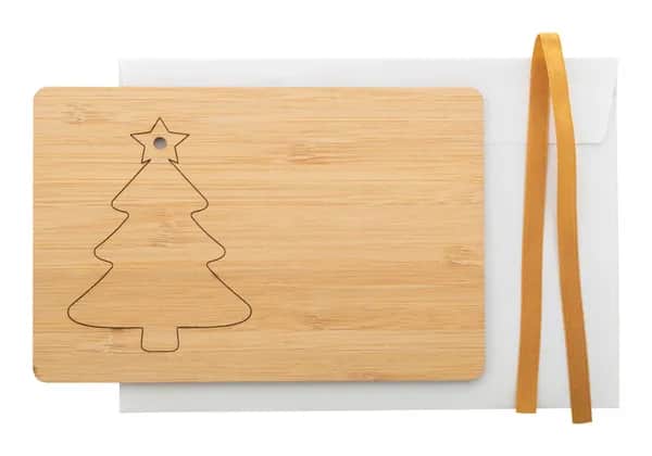 Weihnachtskarte - BooCard - natur (-B)