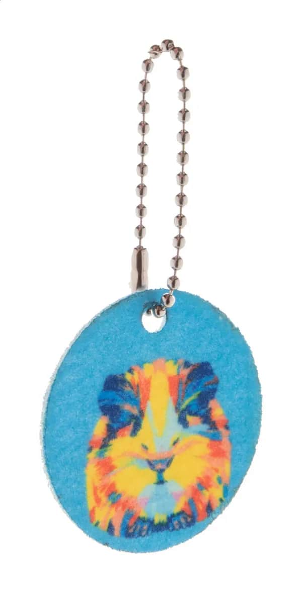 Individueller Schlüsselanhänger, Kreis - Felty - weiß (-A)