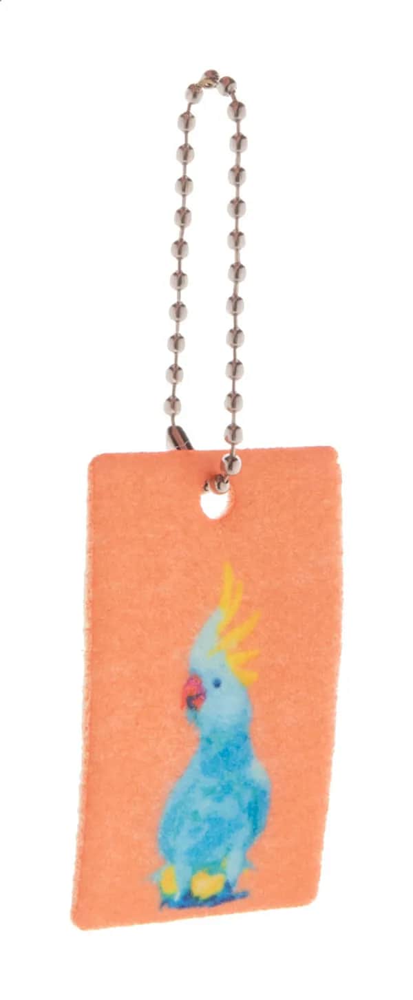 Individueller Schlüsselanhänger, Kreis - Felty - weiß (-D)