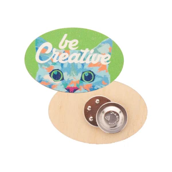 Individueller Anstecker - WooBadge - natur (-B)