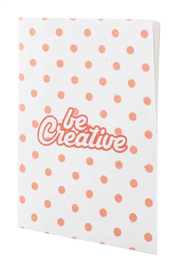 individuelles Saatpapier-Notizbuch - CreaNote A6 Seed - weiß