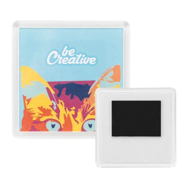 Kühlschrankmagnet - PrintMag Square - weiß