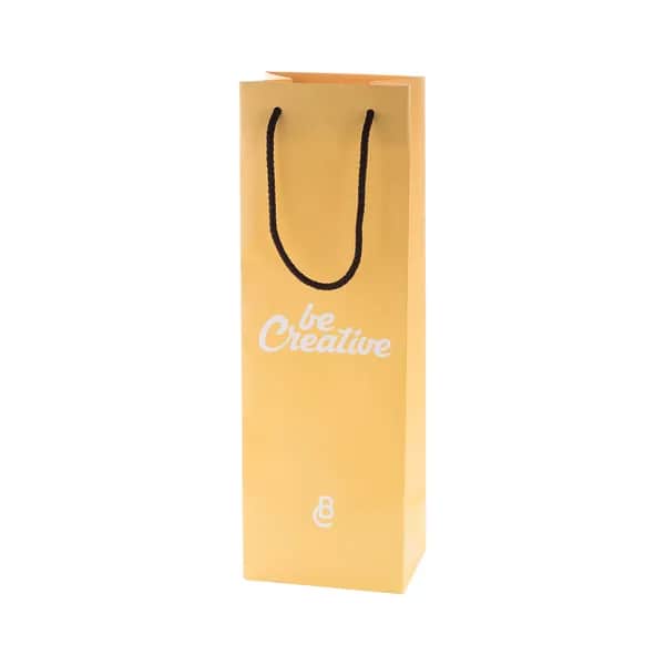 Papiertasche, für Wein - CreaShop W - weiß