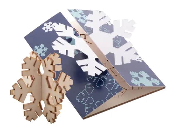 Weihnachtskarte, Schneeflocke - Creax Plus - natur (-A)