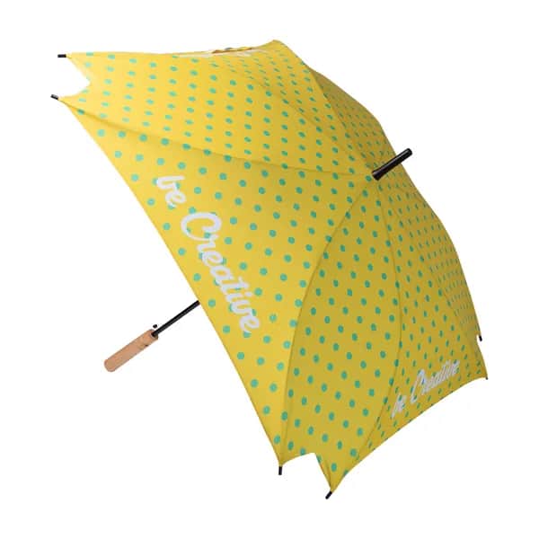 individueller Regenschirm - CreaRain Square RPET - weiß