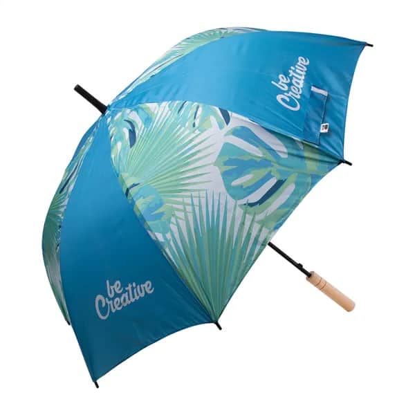 individueller Regenschirm - CreaRain Eight RPET - weiß