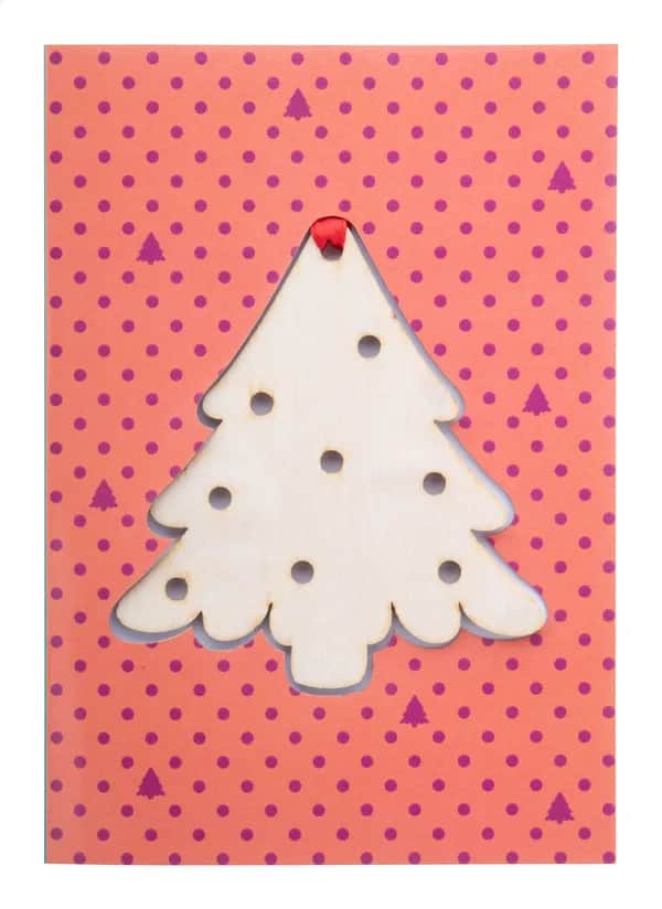 Weihnachtskarte, Stern - TreeCard - natur (-C)