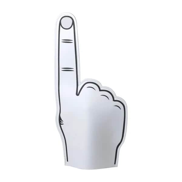 Schaumstoff-Hand - Fanly - weiß (-01)