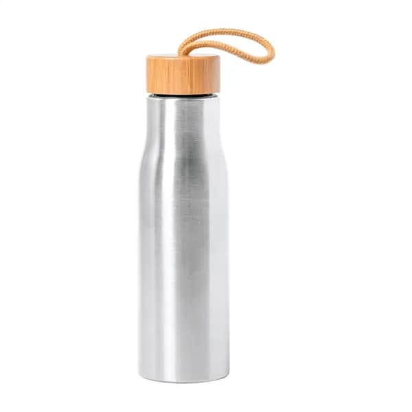Edelstahl-Trinkflasche - Bissip - silber (-21)