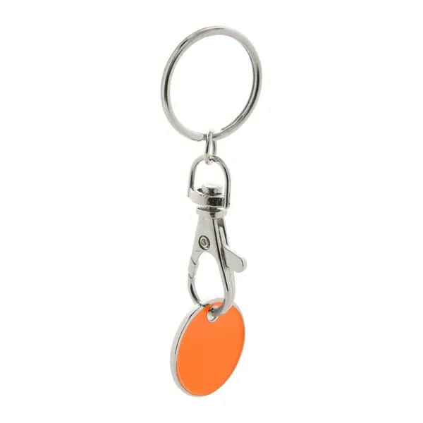 Schlüsselanhänger mit Einkaufswagen-Chip - Eurocoin - orange (-03)