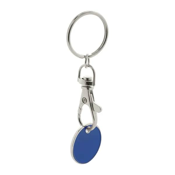 Schlüsselanhänger mit Einkaufswagen-Chip - Eurocoin - blau (-06)