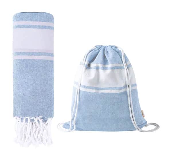 Pareo-Strandtuch / Beutel - Praia - hellblau (-06V)