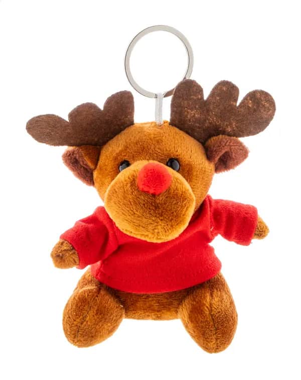 Plüsch-Weihnachtsrentier-Schlüsselanhänger - Julren - mehrfarbig