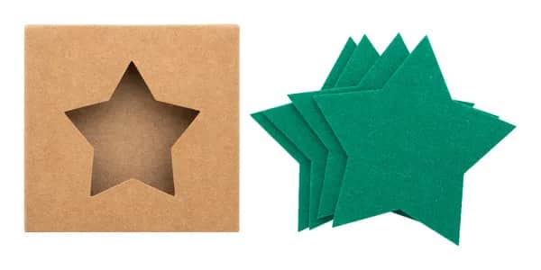 Weihnachtsuntersetzer-Set RPET - Vagnes - grün (-07)