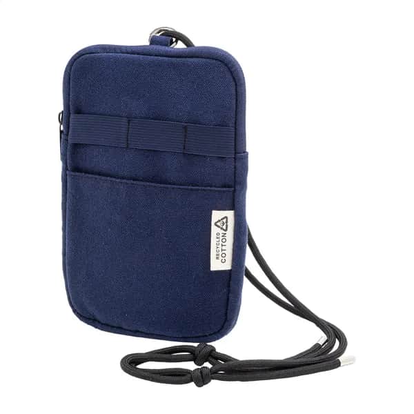 Umhängetasche für Handys aus recyceltem Canvas - CanvaFon - blau (-06)