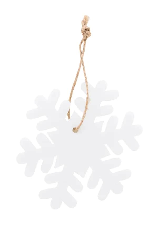 RPET Weihnachtsbaumschmuck, Schneeflocke - Joulox - weiß (-A)