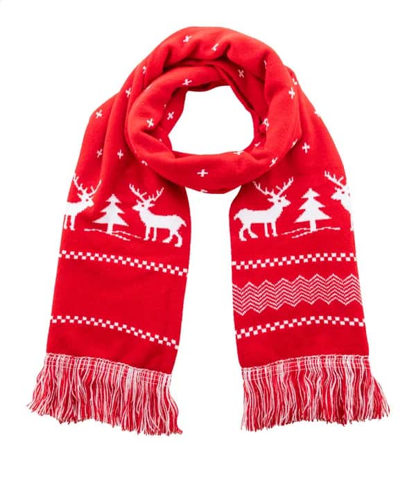 Weihnachts-Winterschal - Skandihals - rot (-05)