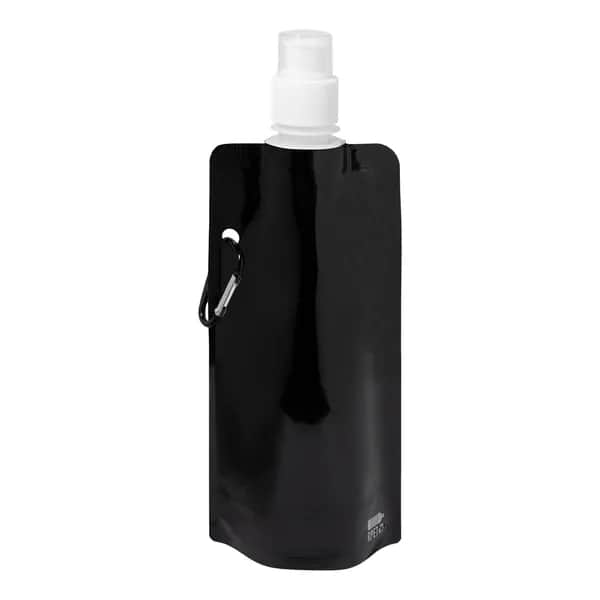 Faltbare RPET Flasche - Carabol - schwarz (-10)