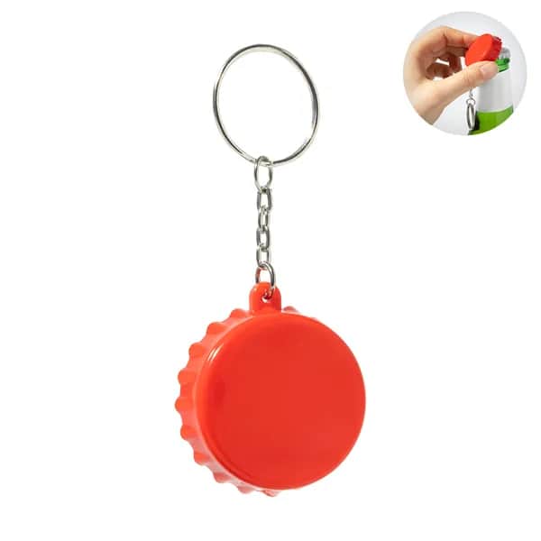 RABS Flaschenöffner mit Schlüsselanhäger - Popcap - rot (-05)