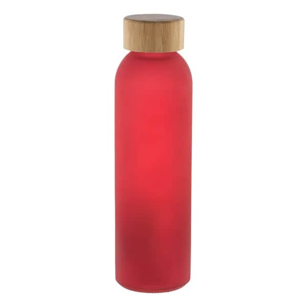 Glas-Trinkflasche - Cloody - rot (-05)