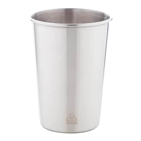 Becher aus recyceltem Edelstahl - Redisha Mono - silber