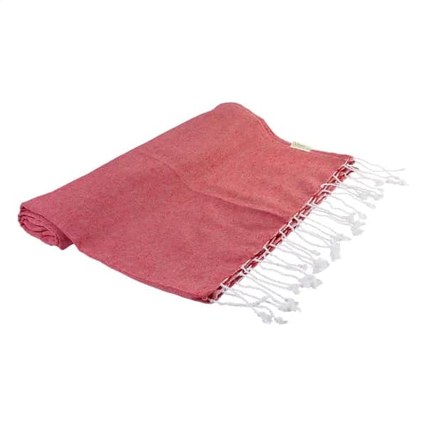 Strandtuch aus recycelter Baumwolle - Aruba - rot (-05)