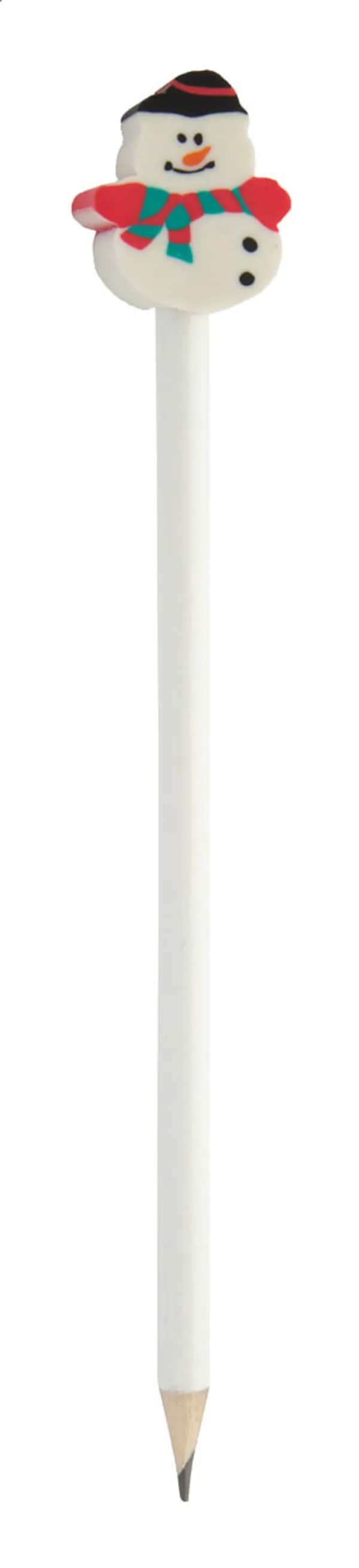 Bleistift mit Weihnachtsfigur, Weihnachtsbaum - Ramsvika - weiß (-C)