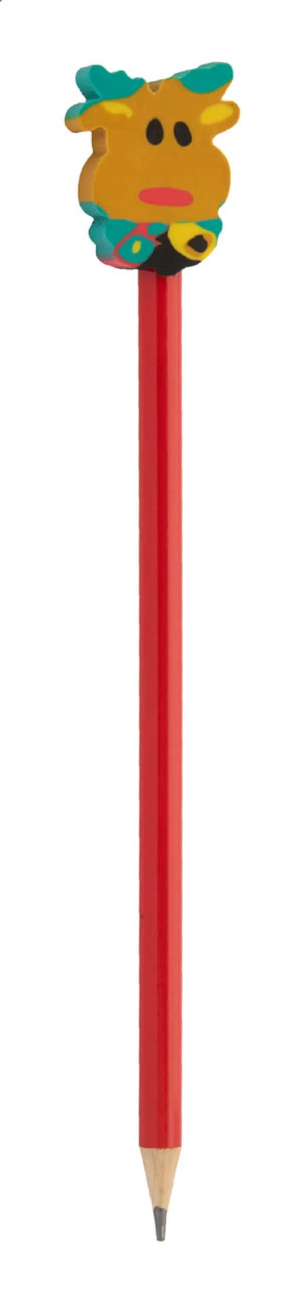 Bleistift mit Weihnachtsfigur, Weihnachtsbaum - Ramsvika - rot (-D)