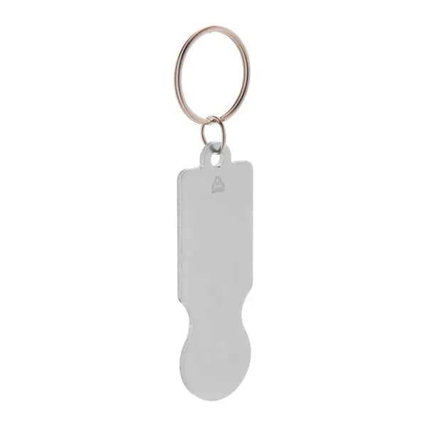 Schlüsselanhänger mit Einkaufswagenlöser - RaluCart - silber (-21)
