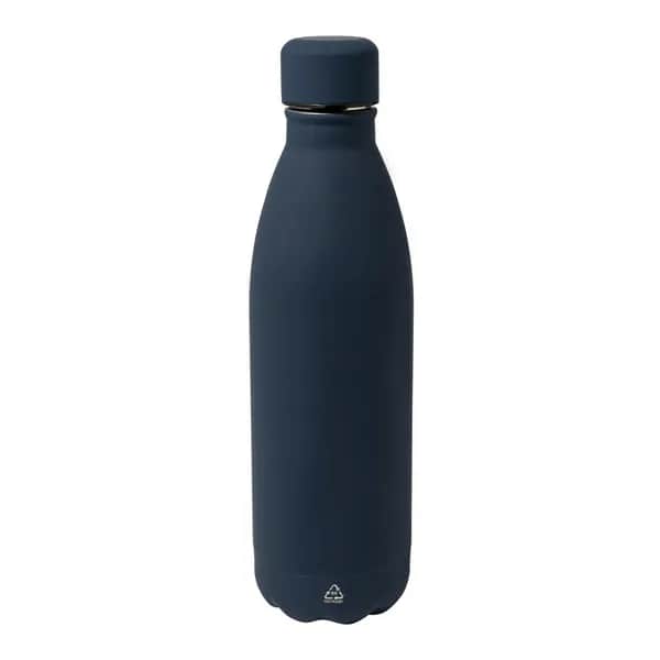 Flasche aus recyceltem Edelstahl - Refill Soft - dunkelblau (-06A)