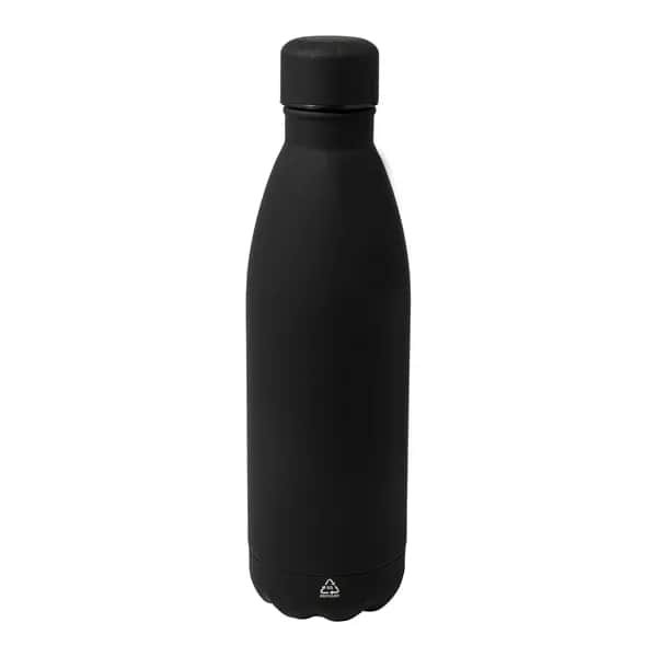 Flasche aus recyceltem Edelstahl - Refill Soft - schwarz (-10)