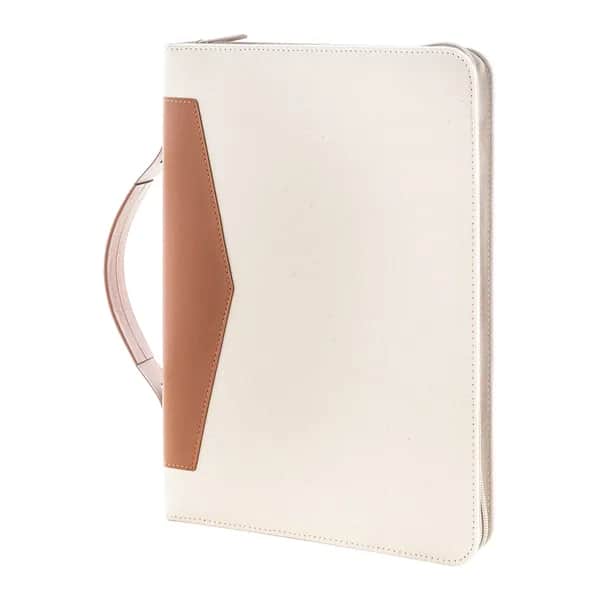 Dokumentenmappe aus recyceltem Canvas - Carbasa Zip - natur (-00)