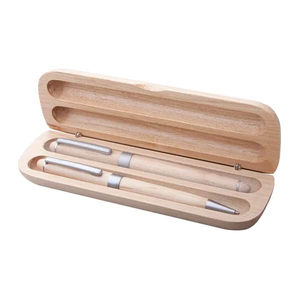 Kugelschreiber Set aus Holz - Nawodu - natur