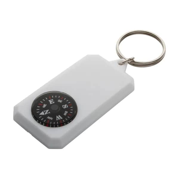 Schlüsselanhänger mit Kompass - Magellan - weiß (-01)