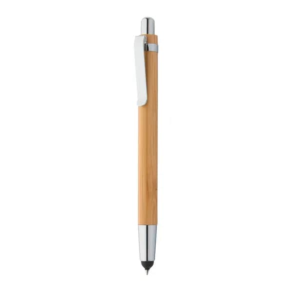 Touchpen mit Kugelschreiber aus Bambus - Tashania - natur