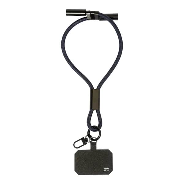 60W Handgelenkband mit Lade- und Datenkabel aus RPET - CuffCharge - dunkelblau (-06A)