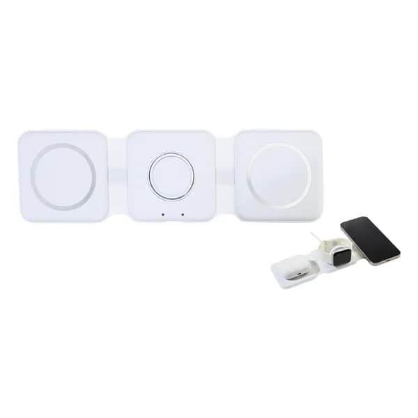 3in1 Wireless-Charger aus RABS - FolCharge - weiß (-01)