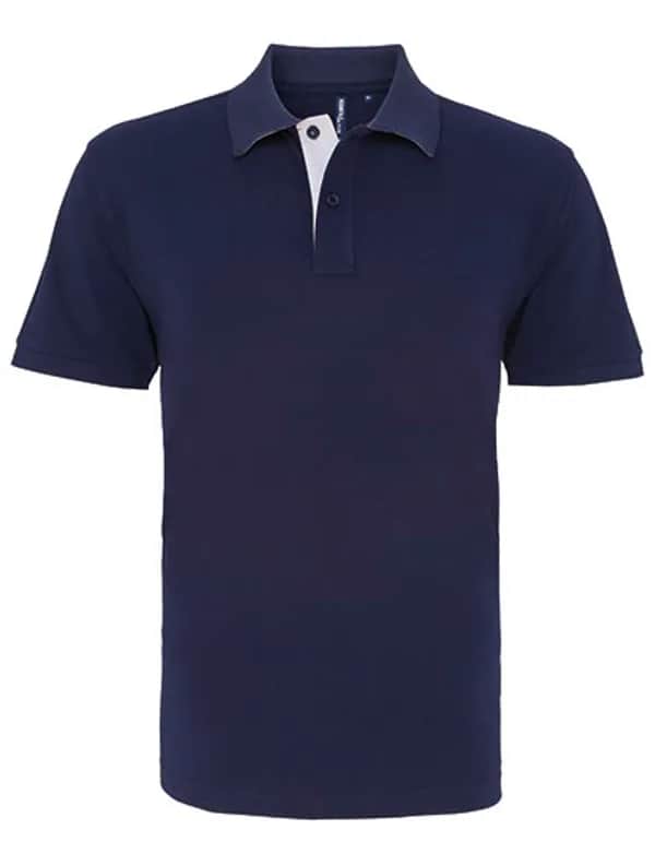 Men´s Classic Fit Contrast Polo - Navy/White