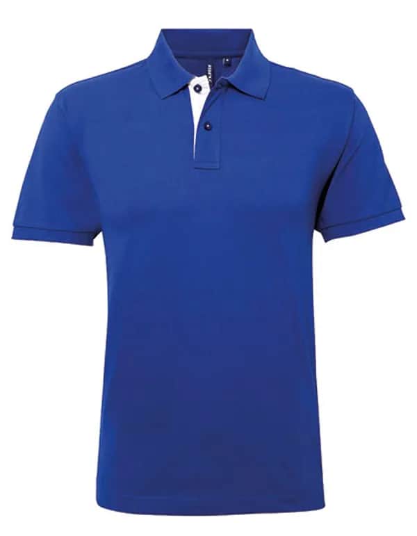 Men´s Classic Fit Contrast Polo - Royal/White