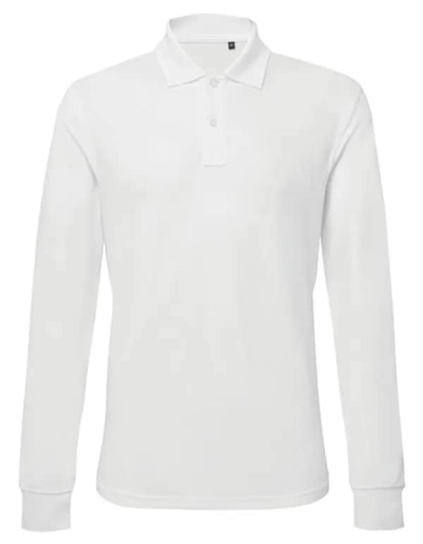Men´s Classic Fit Long Sleeved Polo - White
