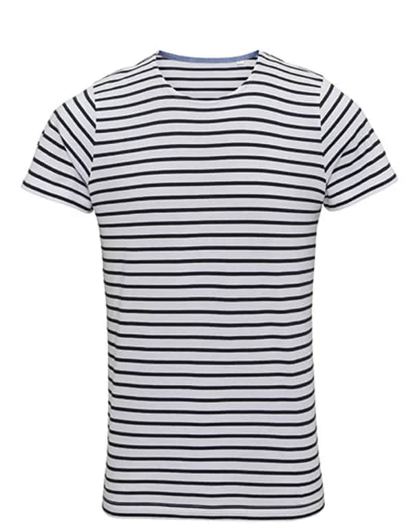 Men´s Marinière Coastal Short Sleeve Tee - White-Navy