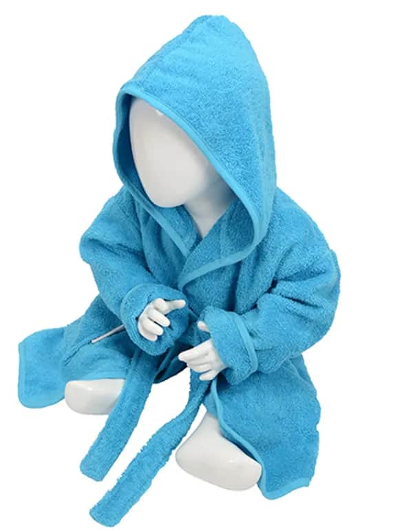 Babiezz® Bathrobe With Hood - Aqua Blue/Aqua Blue
